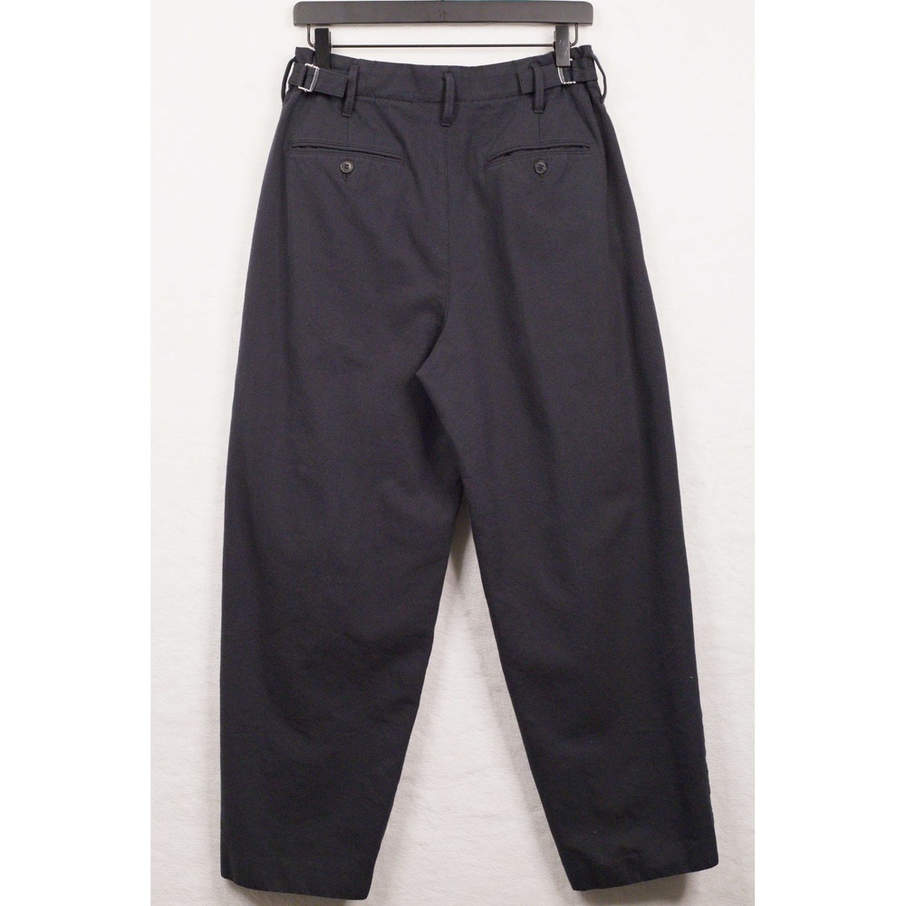 MADEWELL Pleated Carrot Pants Cotton Wool Twill Tapered Trousers Black Coal Sz 2 - Picture 7 of 11